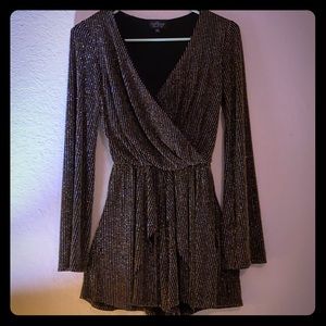 TOPSHOP Glitter ROMPER XS SIZE 2